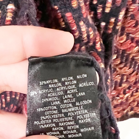 Anthropologie MOTH Keavy Cotton Wool Blend Knit Tweed Chunky Open Front Cardigan - Picture 12 of 12